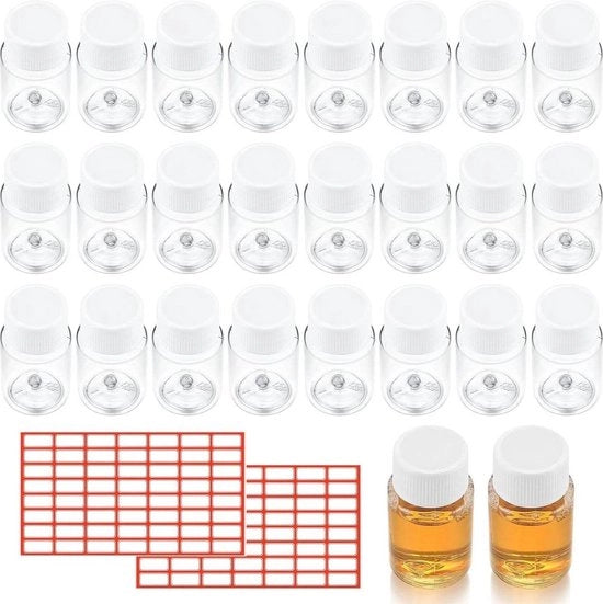 52 pezzi di flaconi di trasporto trasparenti 20 ml - flaconi di trasporto portatili - flaconi di plastica trasparenti con boccetta - flaconi di cosmetici portatili vuoti - contenitori di trasporto per cosmetici shampoo e lozione flaconi da 100 ml