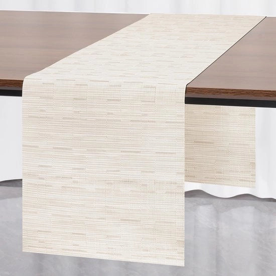 Tavolo da giardino in PVC isolante, impermeabile, lavabile, dimensioni 40 x 140 cm, colore beige