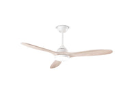 Ventilatore da Soffitto Serie 7171 in Metallo Bianco con Motore DC 26W, LED 18W Dimmerabile e Telecomando Incluso - Perenz