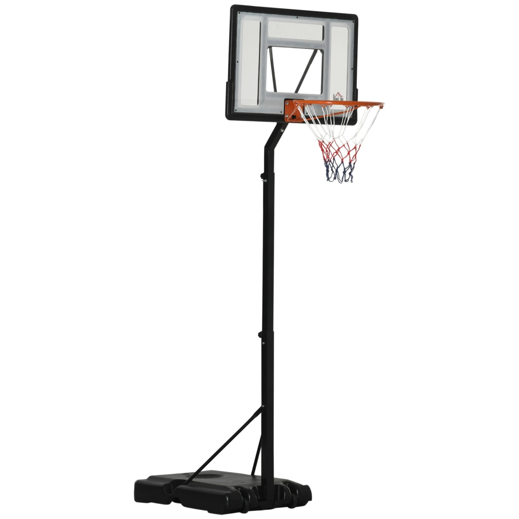 Supporto per canestro da basket con ruote regolabile ¨C Zephmum ¨C Nero 210-260 cm