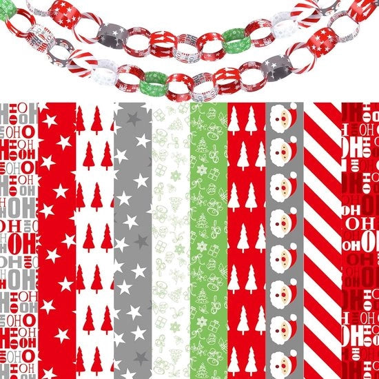 600 pezzi di slittino di carta - Catene di decorazione festive per la decorazione natalizia