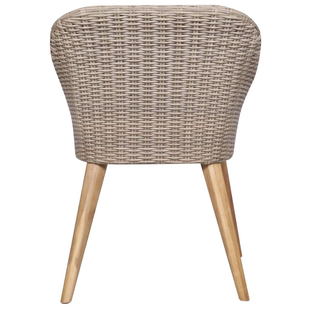 Set da pranzo da esterno 7 pezzi resina di vimini marrone mobili da giardino 02_0014385