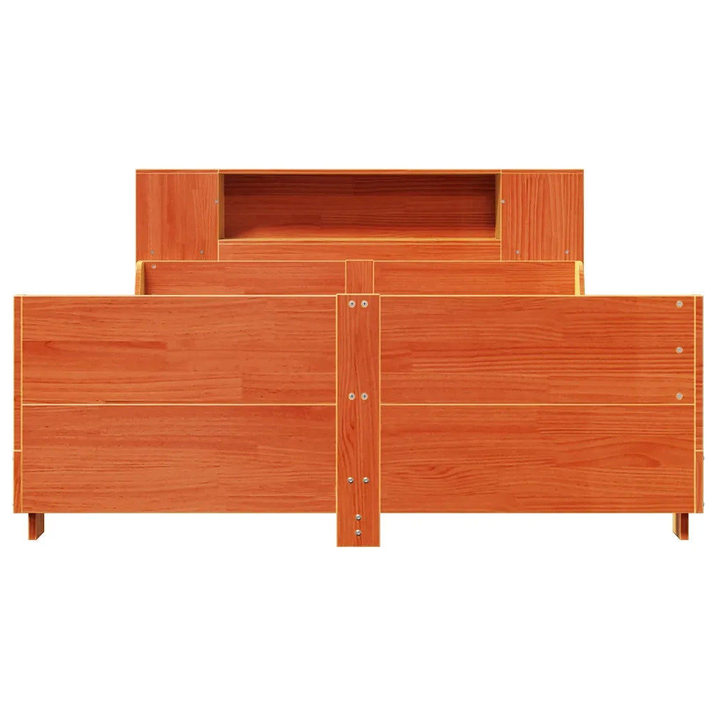 Letto senza Materasso Marrone Cera 140x190 cm in Legno di Pino 3323775