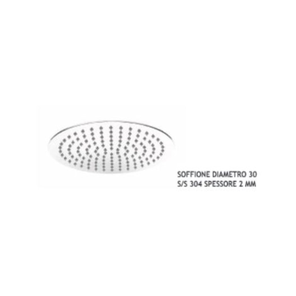 Soffione Per Doccia Cromato Colonna Diametro 30 Inox Da 2 Mm - Accadueo