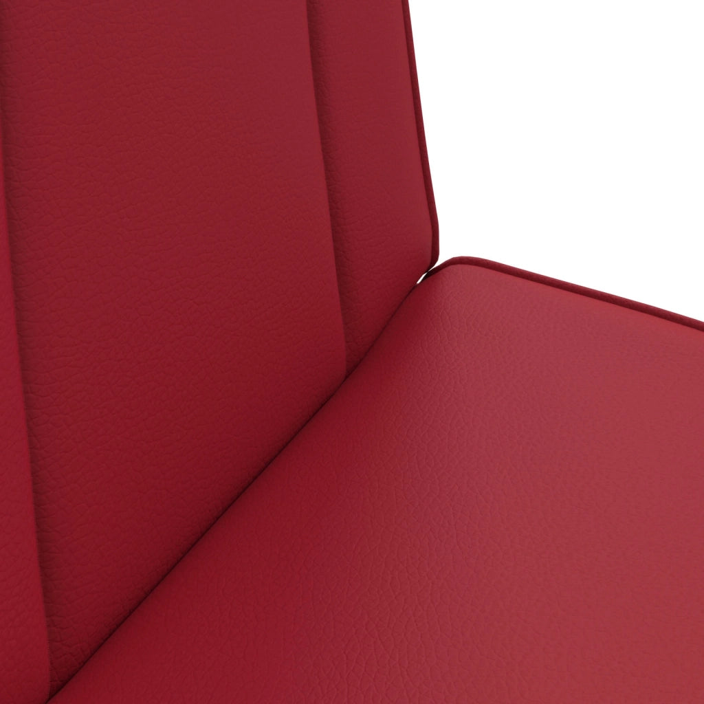 Sedia da Pavimento Rosso Vino 50 x 73 x 60 cm Pelle Sintetica 42028161