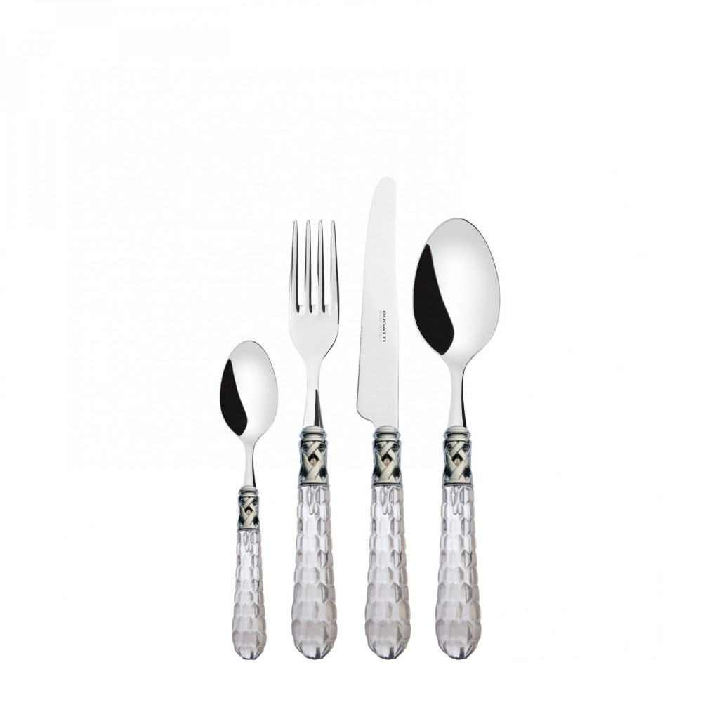 BOHEMIA Ghiera Cromata, Posate Set 24 Pz, Scatola Compact, Casa