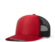 Cappello Trucker per Uomo - Cappello da Baseball per Uomo Adattabile - Cappello da Baseball per Uomo e Donna - Tela Rossa e Nera