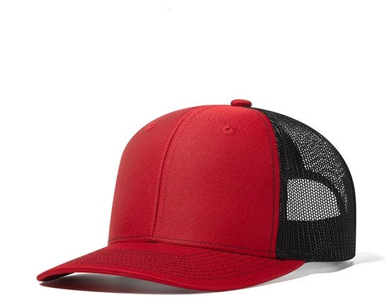 Cappello Trucker per Uomo - Cappello da Baseball per Uomo Adattabile - Cappello da Baseball per Uomo e Donna - Tela Rossa e Nera