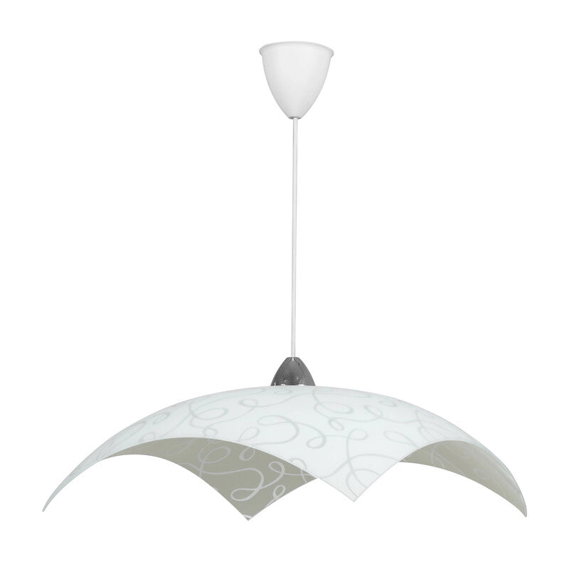 LAMPADA SOSP MARILENA 50 1XE27 VETRO LASTRA BIANCO