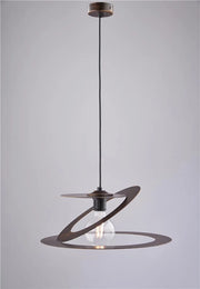 SUSY LAMPADARIO IN METALLO DESIGN MODERNO COLORE MARRONE E ORO E27 1 LUCE 57 WATT 83X40 CM
