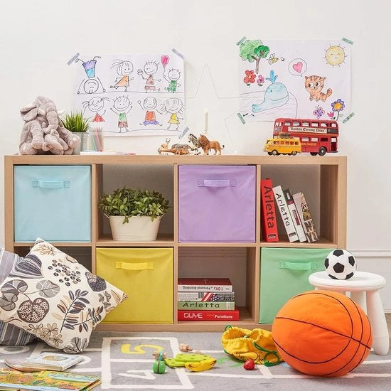 Set di contenitori opachi per bambini, 4 pezzi, colori misti, 33 x 37 x 33 cm