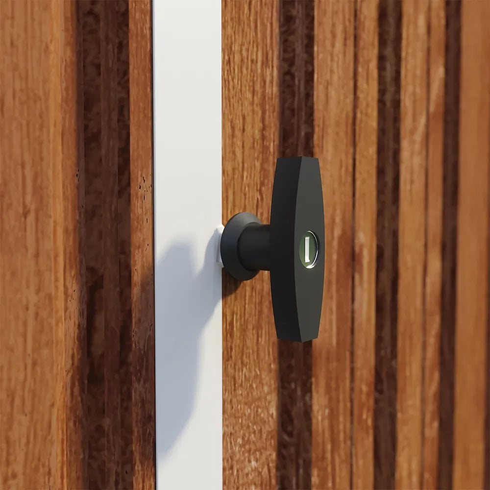 Casetta da giardino in acciaio zincato effetto legno 2,56x2,56xh2,16m - 111kg - 6,55 metri quadri