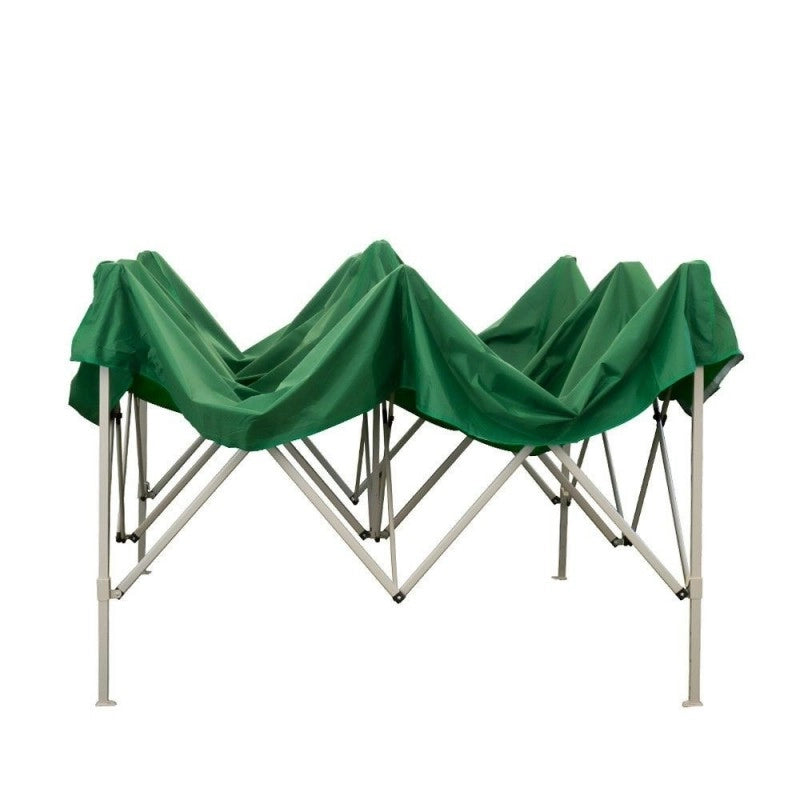 Gazebo Richiudibile Pieghevole 3 X 3 Verde Ricoperto in Pvc Impermeabile