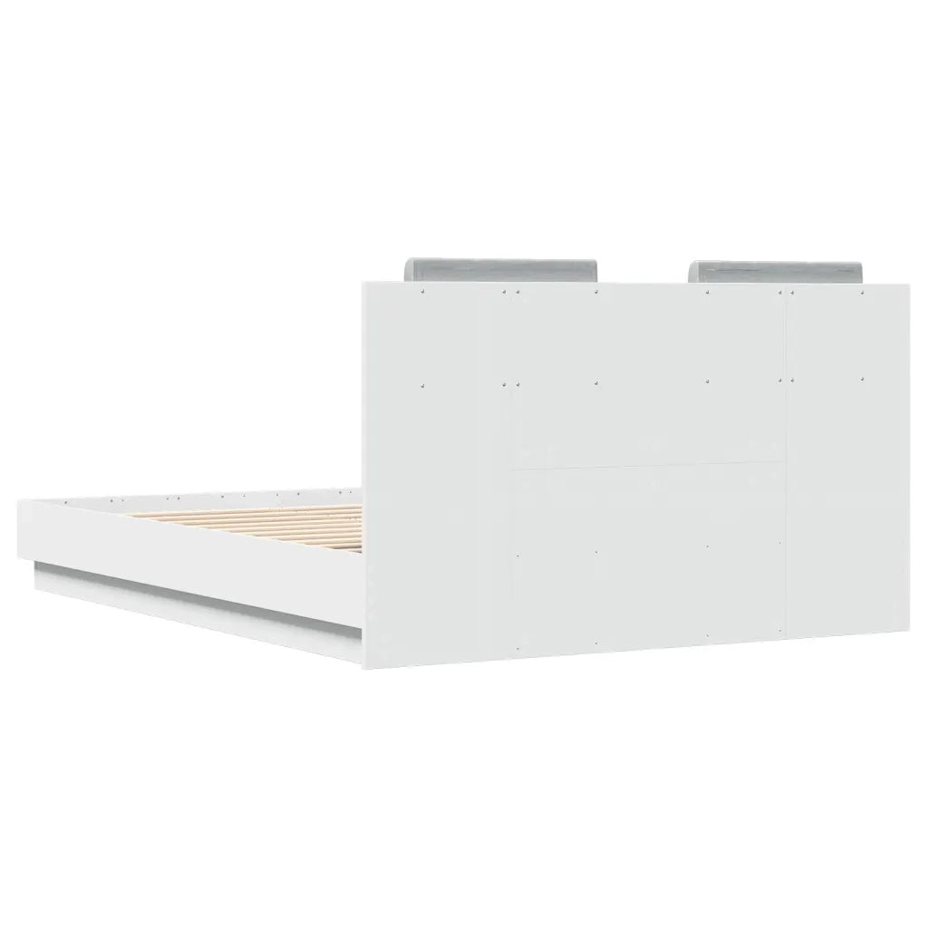 Giroletto con Testiera Bianco 120x190 cm in Legno Multistrato 3209961