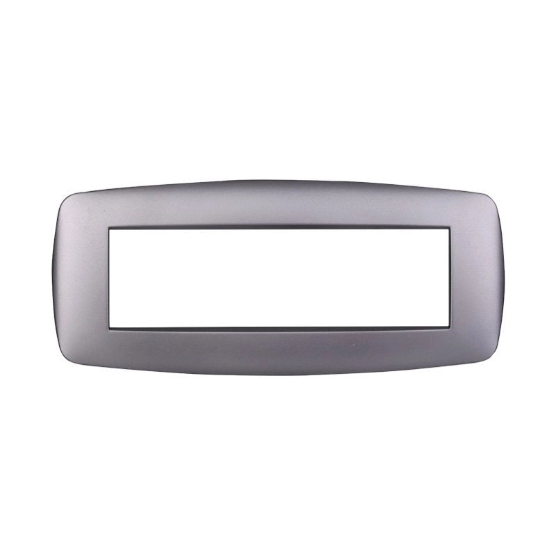 Placca Slim Serie Space 7P Colore Silver Compatibile Con Bticino Living Light