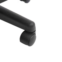 Sgabello Girevole a Sella per Parrucchieri con Ruote e Altezza Regolabile 35x38x43-55 cm in Similpelle Nero