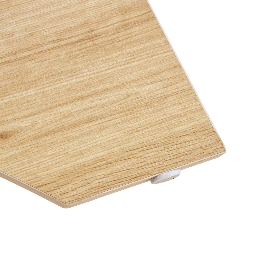 Tavolino da salotto in vetro di sicurezza con ripiano inferiore; MDF e vetro trasparente e legno