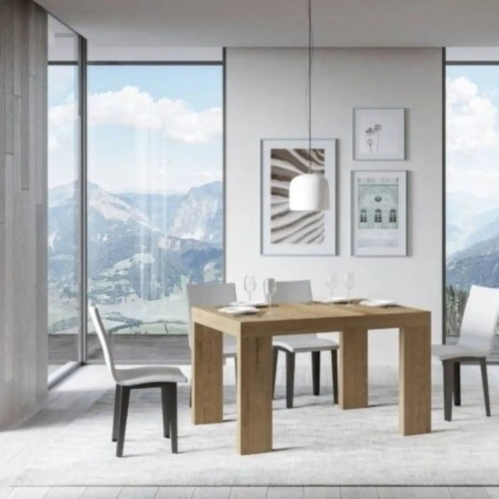 Tavolo allungabile 140/244x90 cm Roxell colore quercia natura