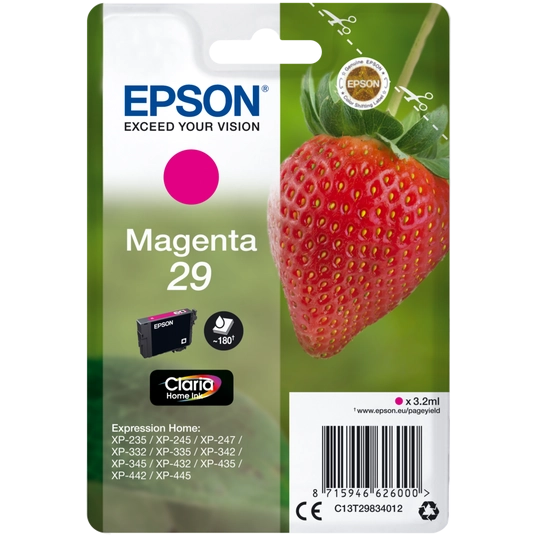 Epson Strawberry 29 M cartuccia d'inchiostro 1 pz Originale Resa standard Magenta