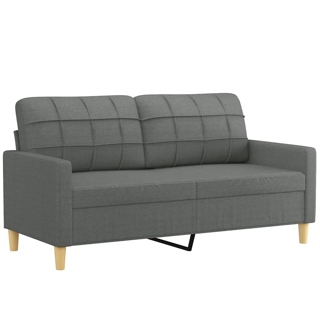 Divano a 2 Posti Grigio Scuro 140 cm in Tessuto 359092