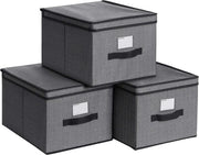 Set di 3 contenitori di stoccaggio, baule, cesta e organizzatore di giochi