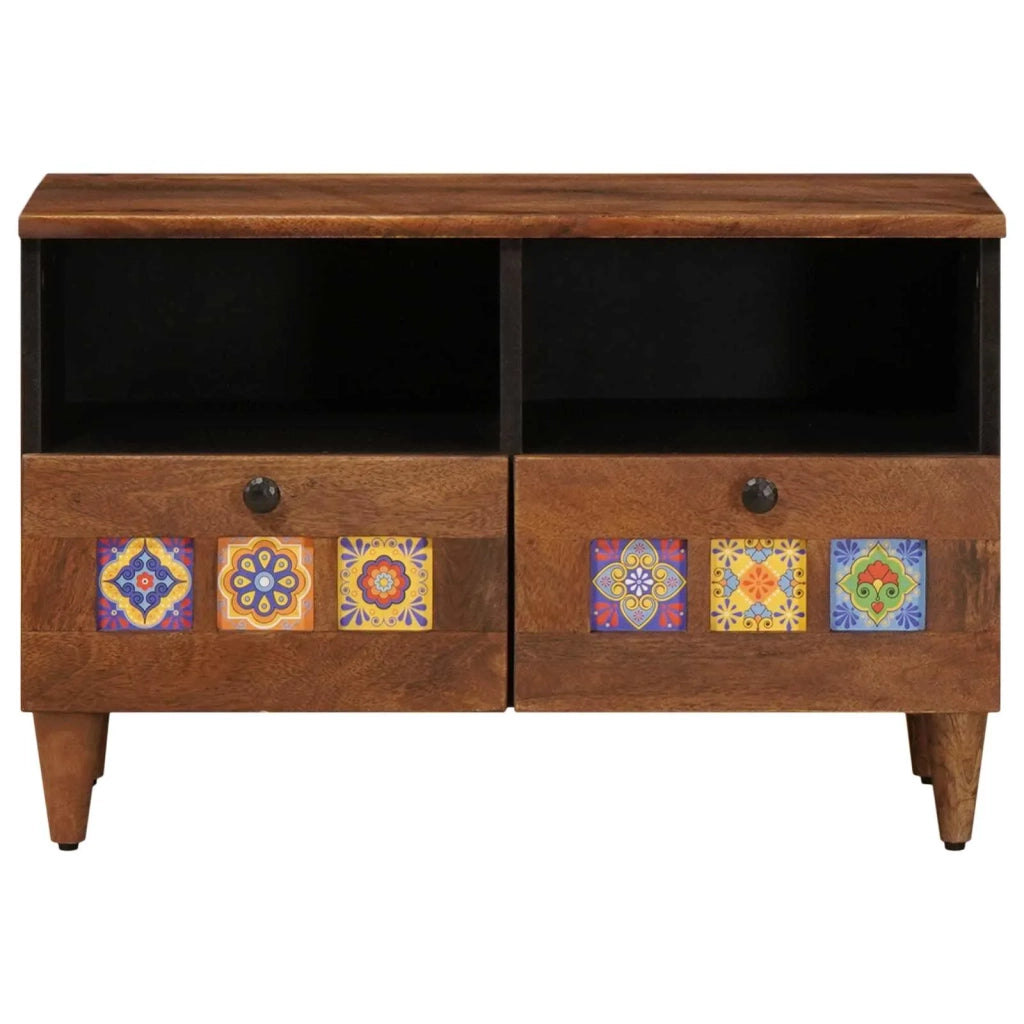 Tavolino da salotto con cassetto Marrone 80 x 54 x 40 cm 4018237