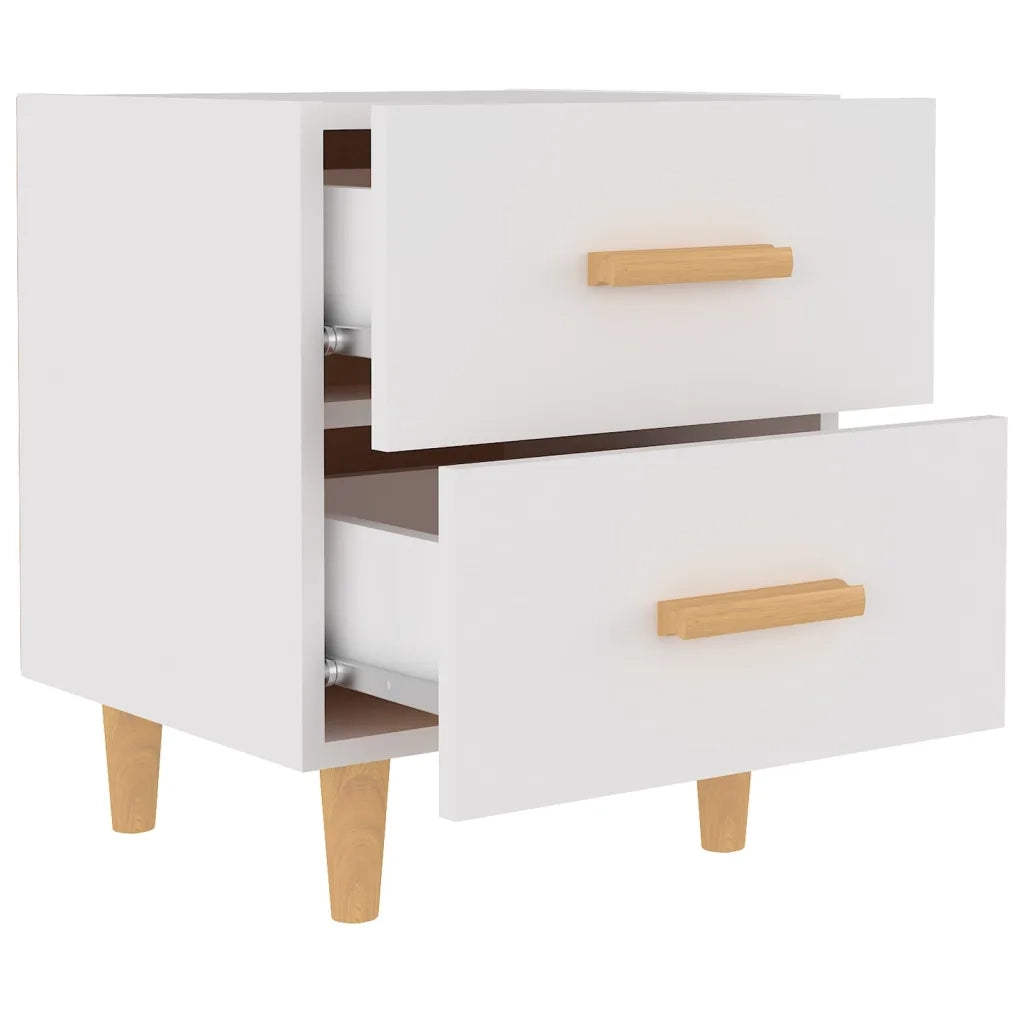 Comodino-Tavolino da notte Bianco 40x35x47,5 cm 481334
