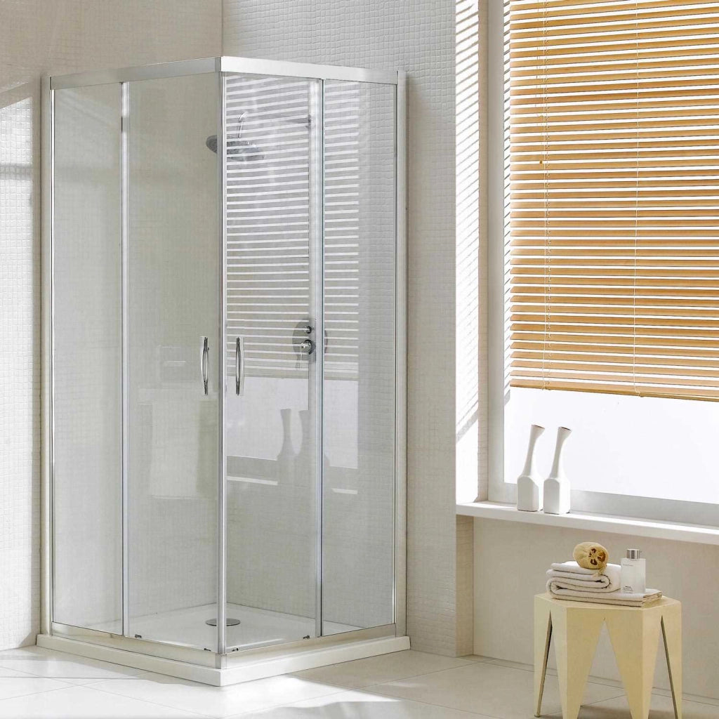 Box Doccia Angolare 72x75 cm 2 Ante Scorrevoli in Cristallo Trasparente 6mm H198 Fosterberg Odense