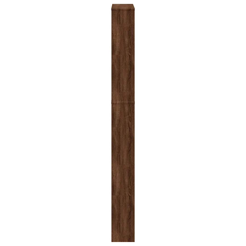 Scarpiera con Specchio a 5 Livelli Rovere Marrone 63x17x169,5cm