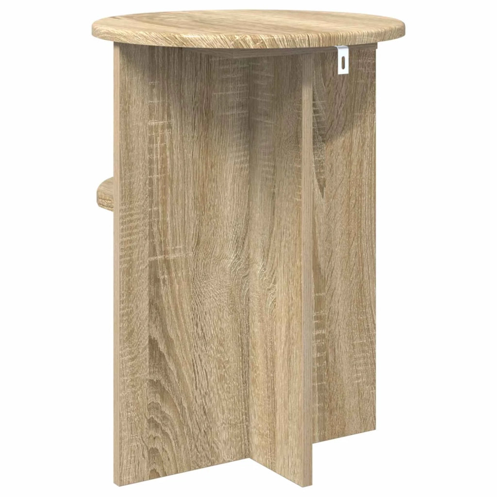 Tavolo laterale con archiviazione Rovere Sonoma Ø 39,5 x 55 cm