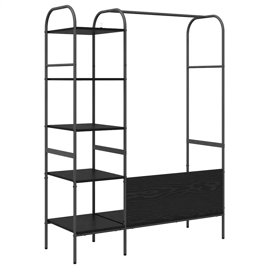 Stendibiancheria Nero 120 x 44 x 160 cm Legno multistrato 868445