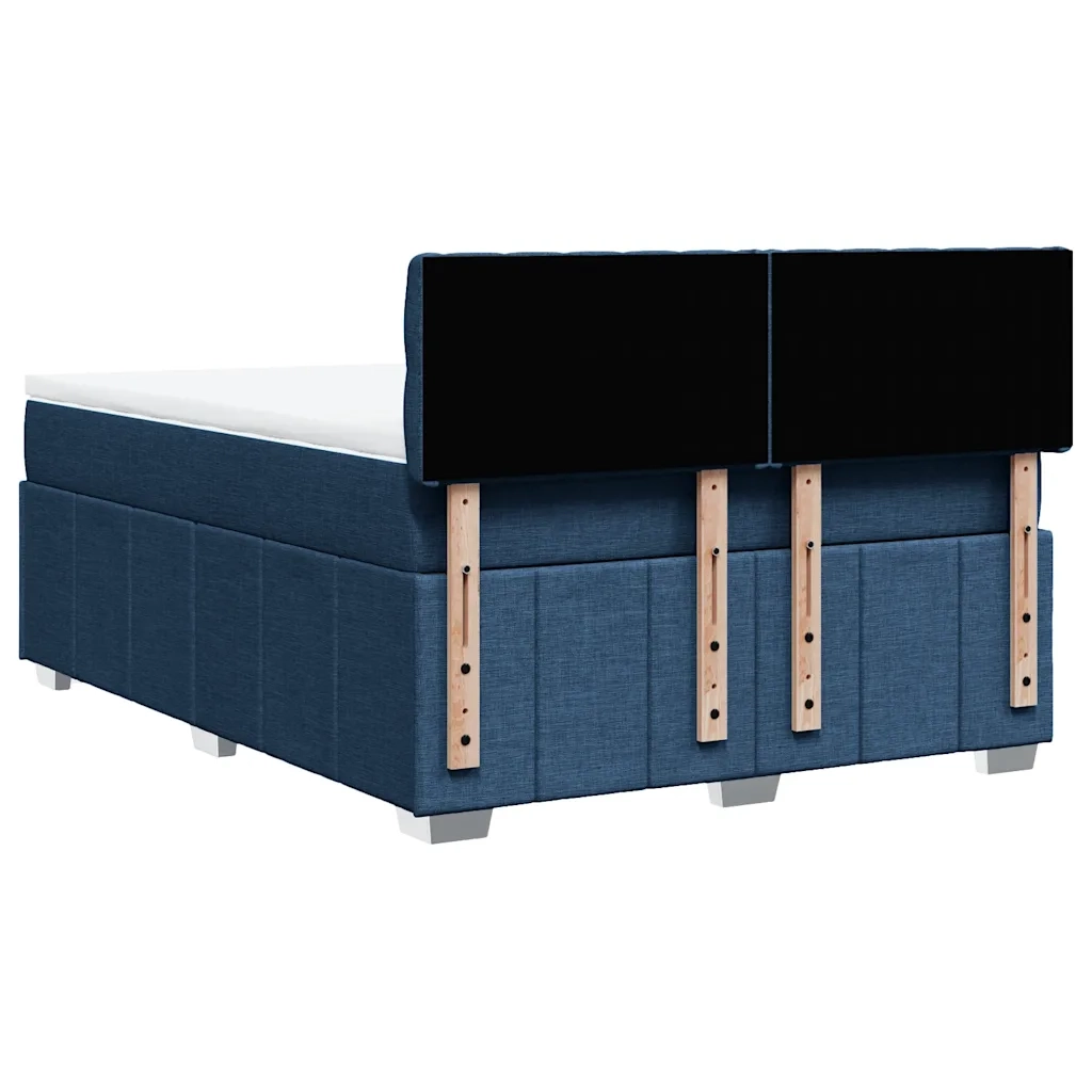 Giroletto a Molle con Materasso Blu 160x200 cm in Tessuto 3287132