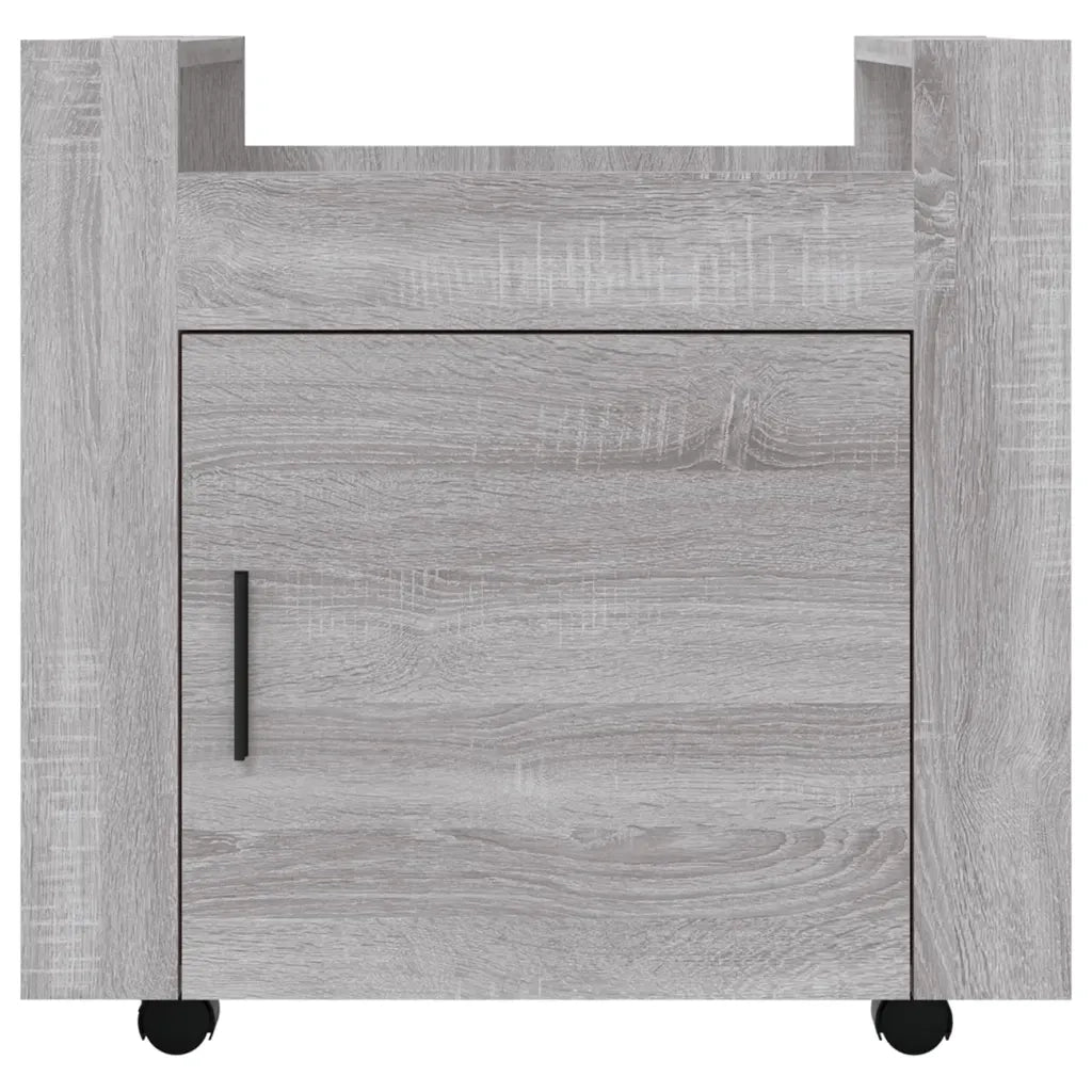 Carrello Scrivania Grigio Sonoma 60x45x60 cm Legno Multistrato 816614