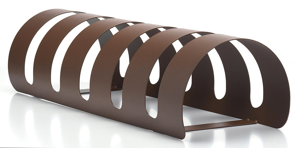 Rastelliera Portabici 5 Posti in Ferro 90x30x23 cm Belfer Bike Rack 42/PB Ruggine