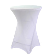 Cover Poliestere Bianco Tavolo Bar Catering Ronda Tondo Cm ø80h110
