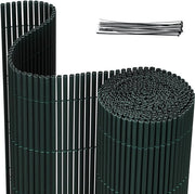 Schermo di separazione per giardino e terrazza 0,8x3m in PVC, resistente al vento e alle intemperie, UV resistente, verde