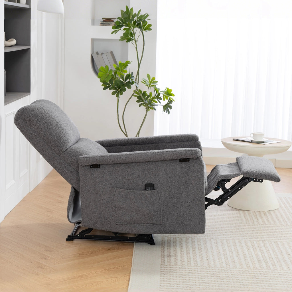Poltrona Massaggiante Reclinabile ¨C Zephmum ¨C Grigio 69x84x99 cm