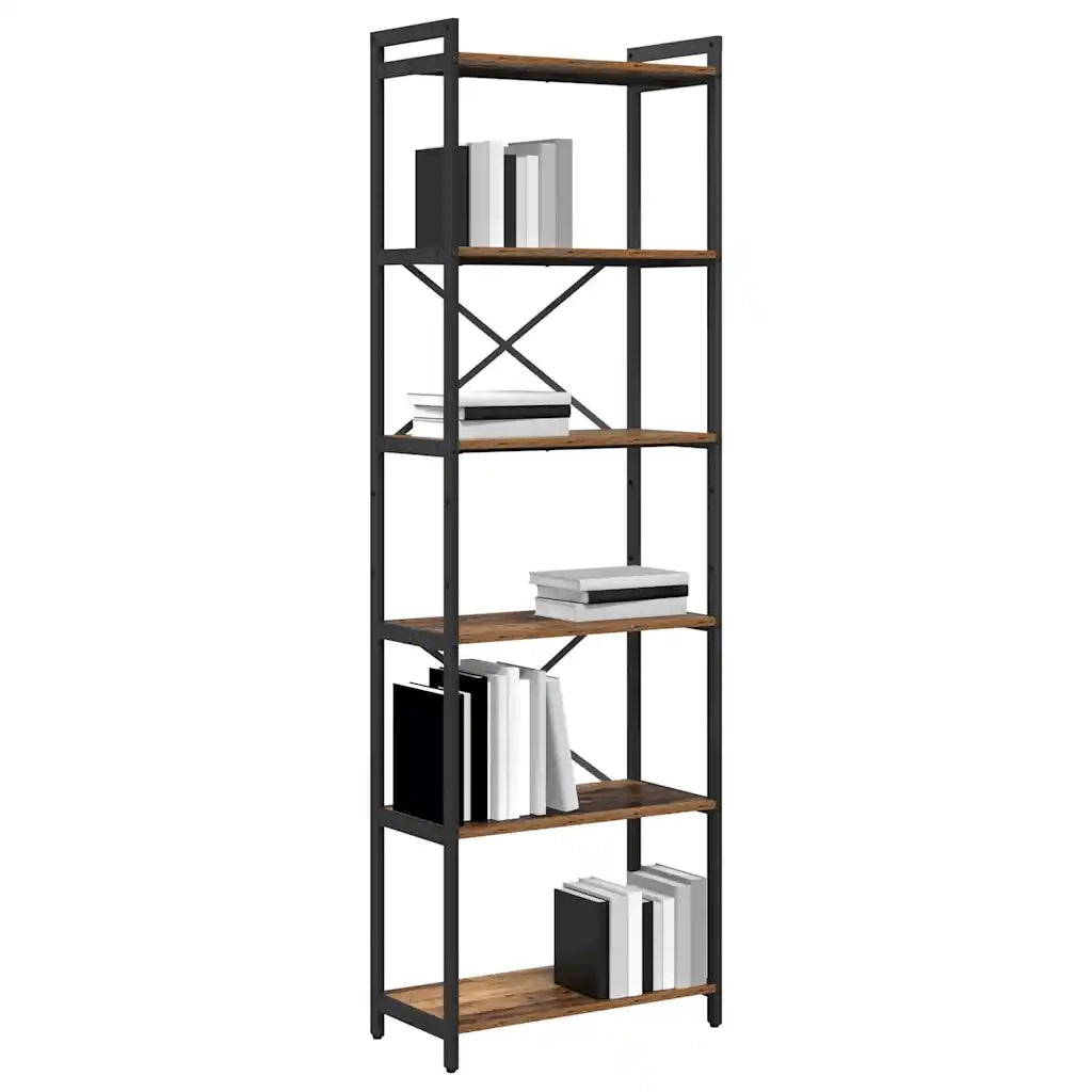 vidaXL Libreria Legno vecchio 60 x 30 x 188 cm Legno multistrato