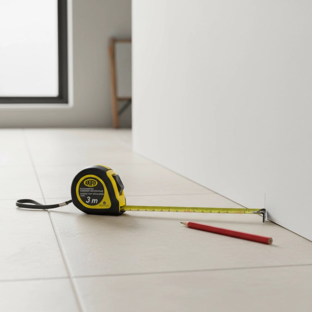 Flessometro gommato antiscivolo professionale akifix 3 m x 19 mm