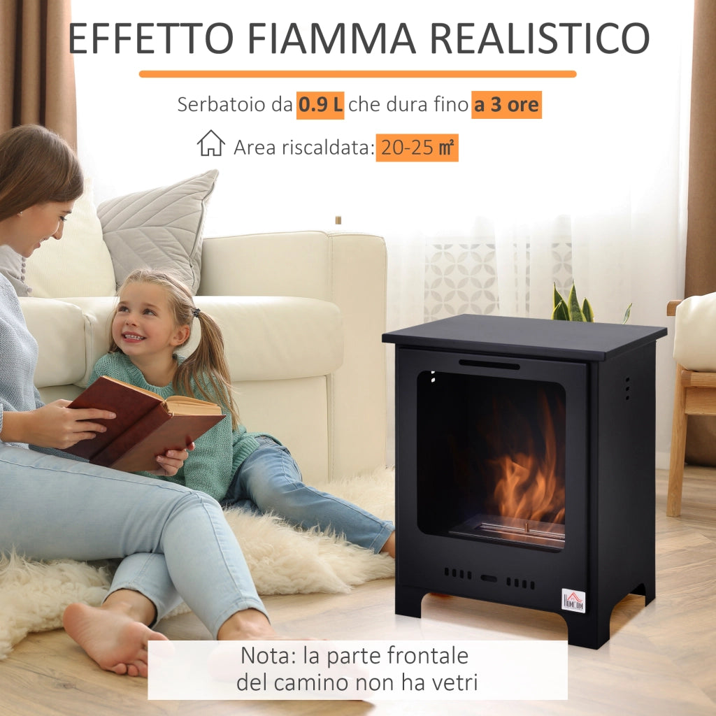 Caminetto a Bioetanolo ¨C zephmum ¨C Nero, 0.9 Litri