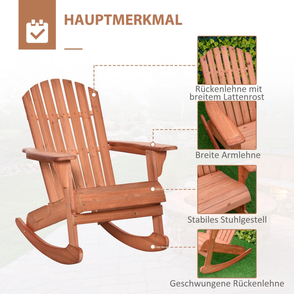 Poltrona a dondolo da giardino ¨C zephmum ¨C 77x94x97 cm