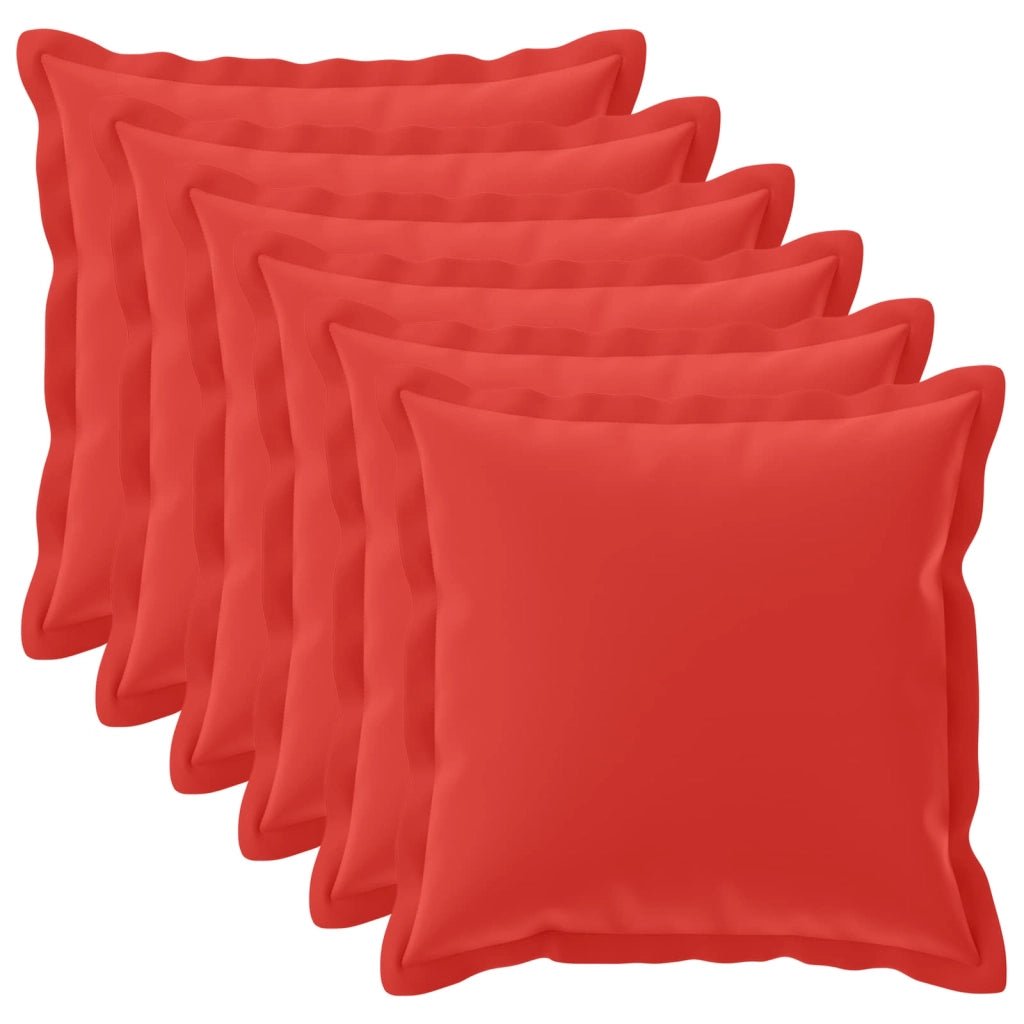 Federa 6 pcs HOUTEN Rosso 80 x 80 cm Poliestere 921736