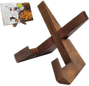 Recepteierecipe per cucina, libro di ricette per il bancone, supporto per ricette in legno, stile rustico per libro di ricette, supporto per ricette, display per la cucina per menu
