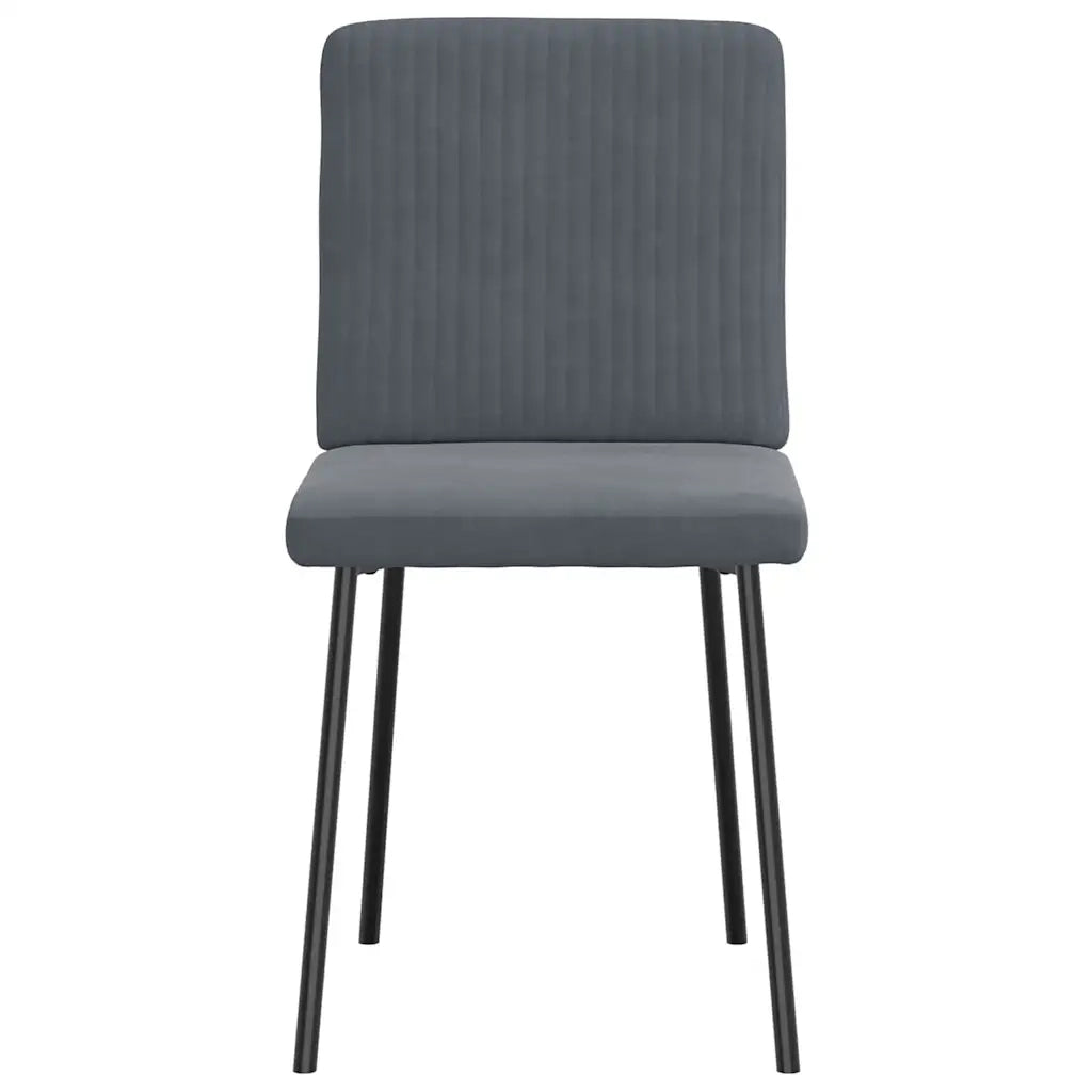 Sedie da Pranzo 2 pz Grigio Scuro in Velluto