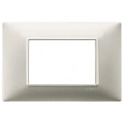 14653.21 Placca 3 Moduli Nichel Opaco Plana