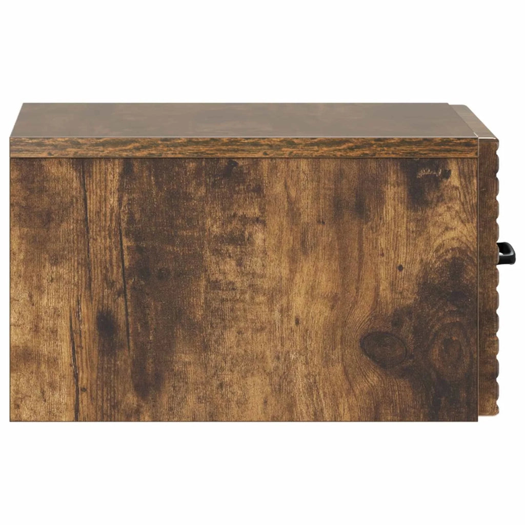Mobiletto da notte a muro Rovere Fumo 34,5 x 33 x 20 cm 898605