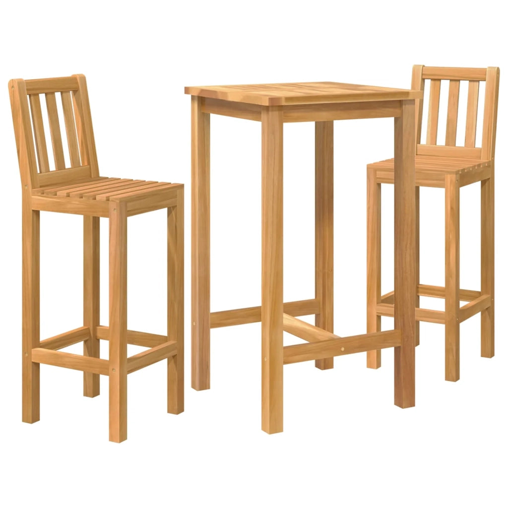 Set Bar da Esterno 3 pcs Non trattato Legno di teak solido 3422497