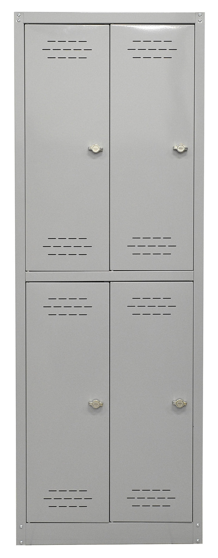 Armadio Spogliatoio 4 Ante 60x40x167 cm in Metallo Verniciato Grigio Chiaro