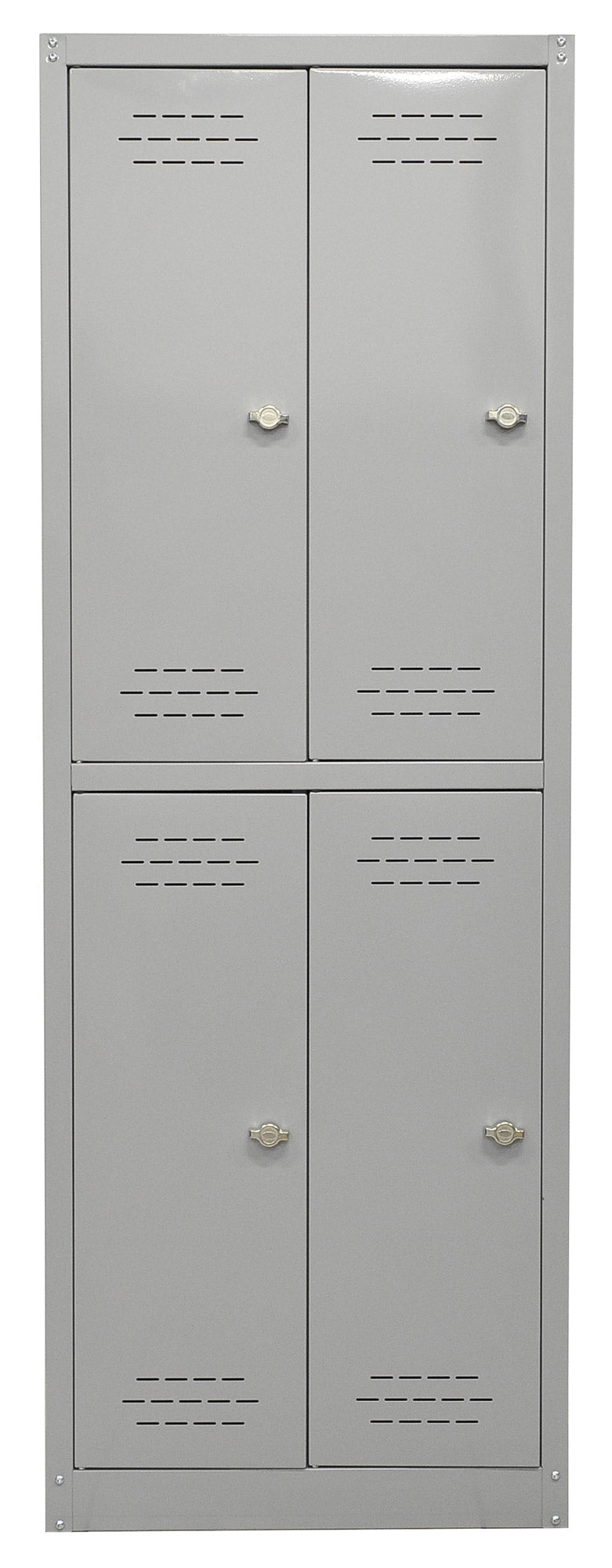 Armadio Spogliatoio 4 Ante 60x40x167 cm in Metallo Verniciato Grigio Chiaro