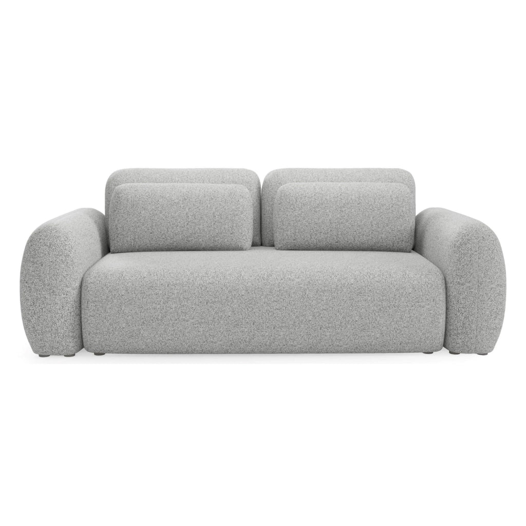 Sessame, Divano Letto 3 Posti Contenitore, 266x121 cm Grigio Chiaro